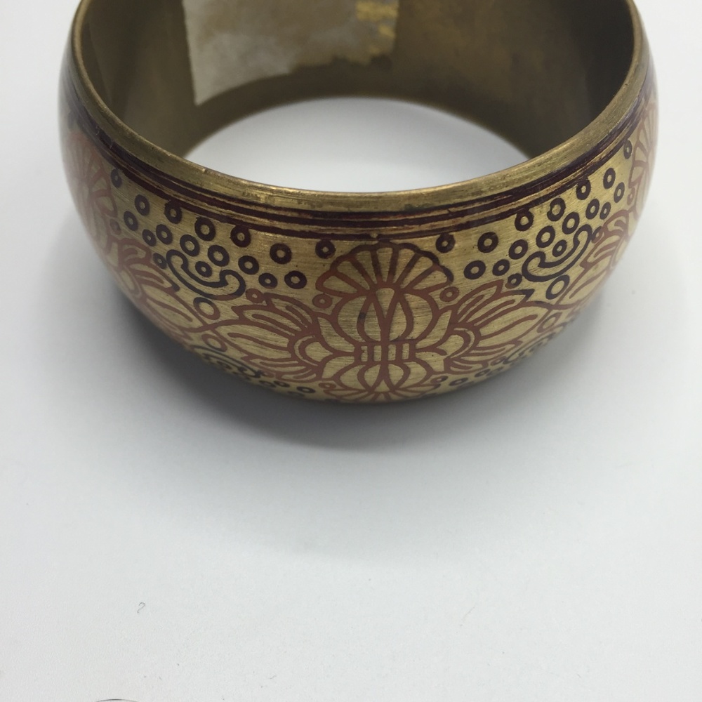 4/$10 Ten Thousand Village Boho Lotus Bangle - Picture 3 of 3